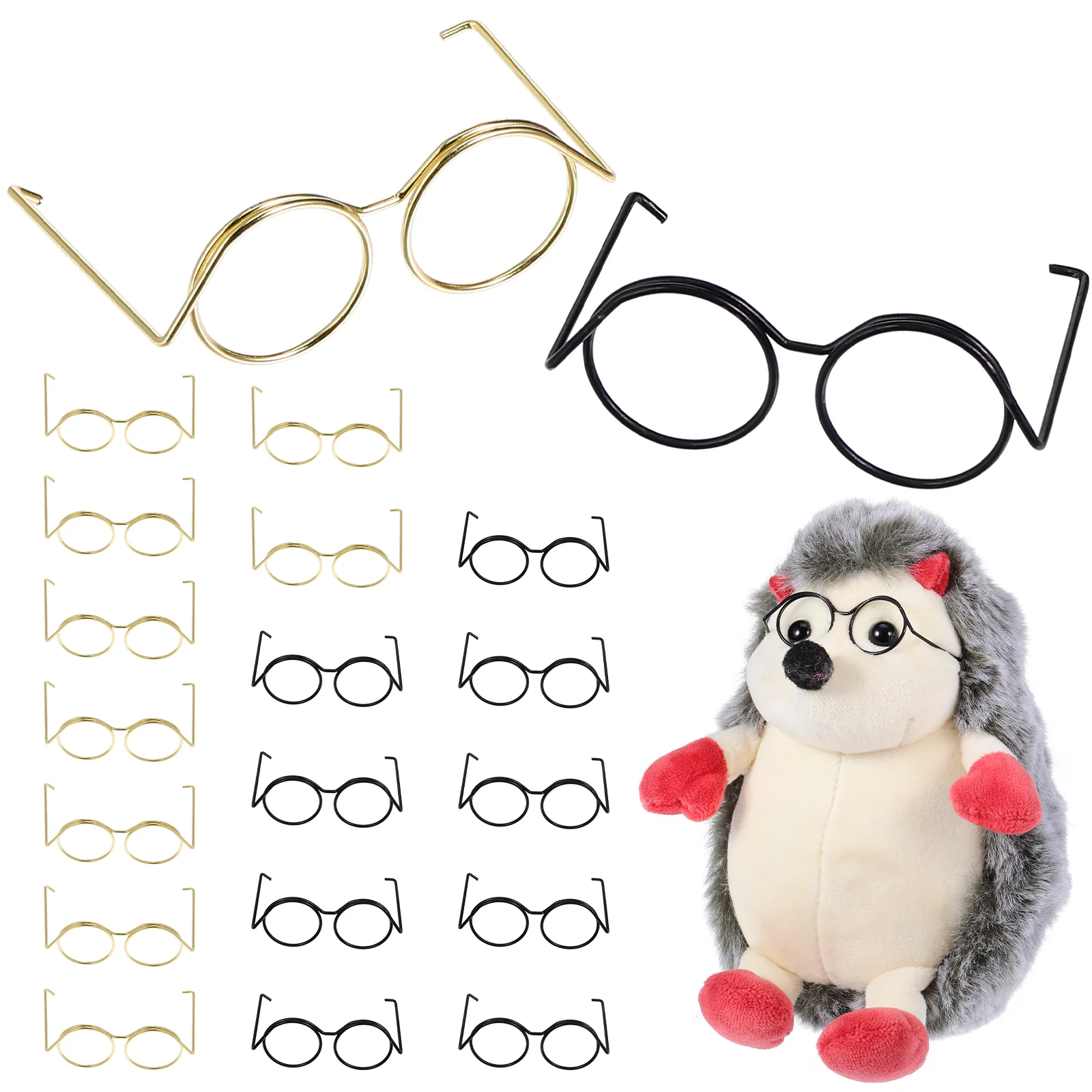 

20 Pcs Glasses Wire Metal Mini For Dolls Small Eyeglass Frames Pet Models Sunglasses Props