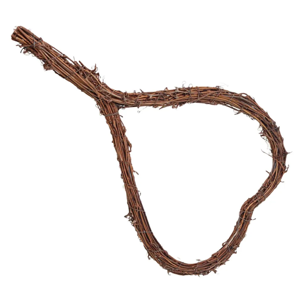 

Natural Vine Heart Wreath with Handle Handmade Rustic Frame for DIY Floral Wedding Decoration Rustic Grapevine Wreath