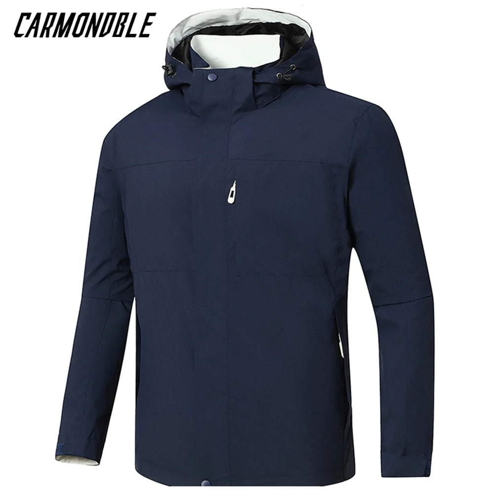 

CARMONDBLE Cycling Jackets Bicycle Mens Detachable Hooded Coat Motorcycle Clothing Mountain Bike Windbreaker Chaqueta Mtb Hombre