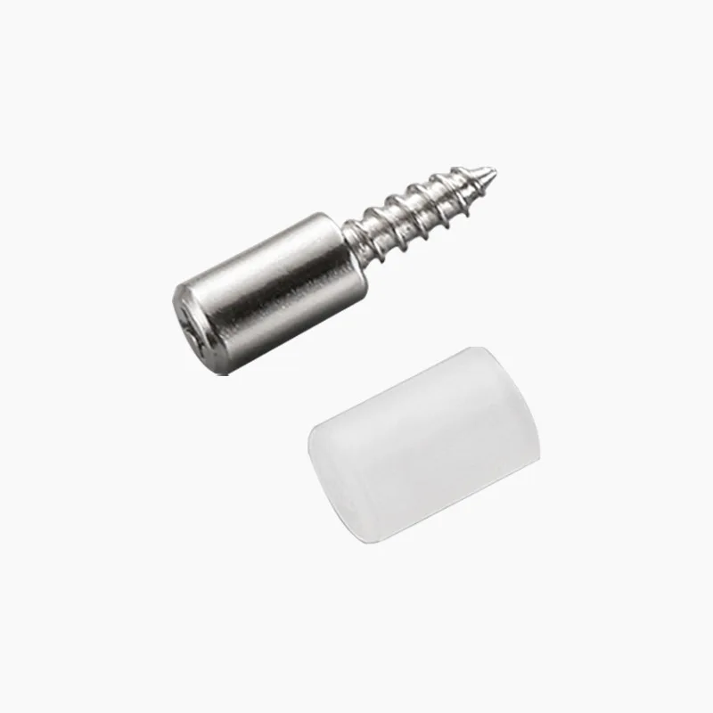 12 مجموعة الصليب الذاتي التنصت المسمار مع المطاط كم صفح دعم محلية الصنع خزانة خزانة الزجاج الصلب نونسليب التقسيم مسمار