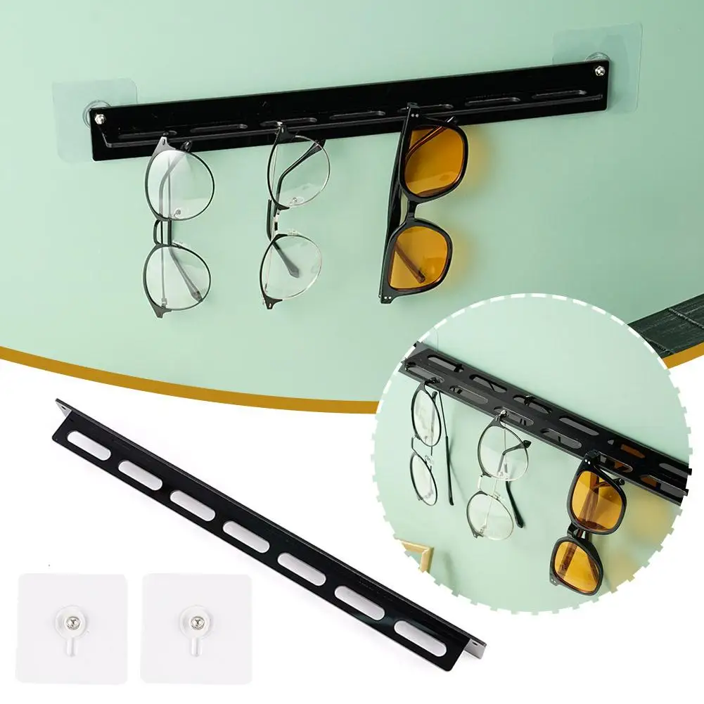 Acrylic Eyeglasses Holder Wall Mounted Sunglasses Organizer Storage Eyewear Display Hanger Rack Jewelry Shelf