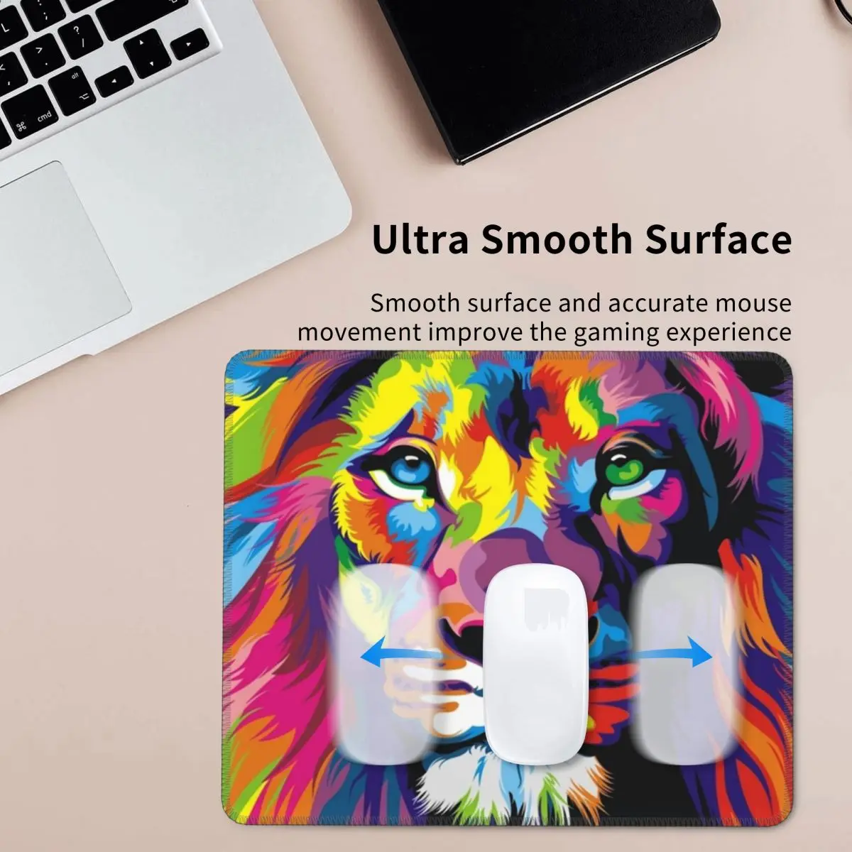 Banksy Rainbow Lion Graffiti Pop Art pintura alfombrilla de ratón teclado de ordenador alfombrilla de ratón Gaming PC escritorio alfombrilla alfombrillas de mesa de oficina