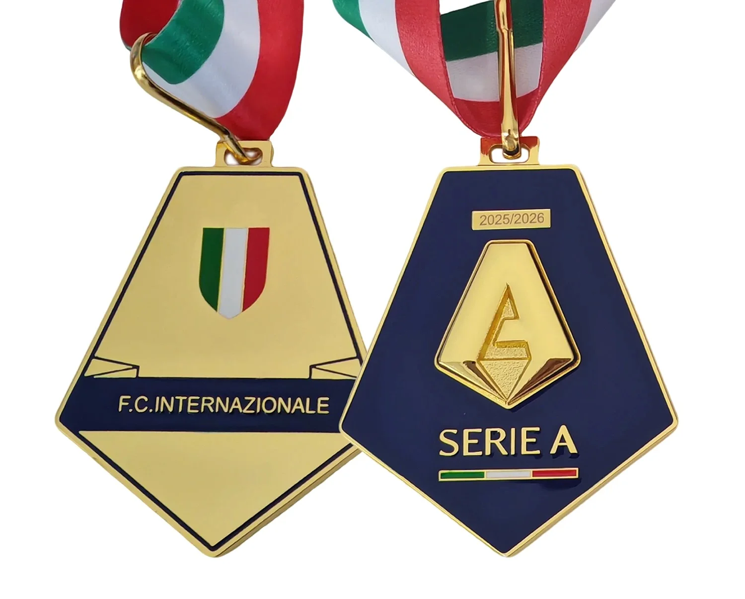 NOVO 2025/2026 Medalhas dos Campeões da Série A Inter de Milão Medalhas dos Campeões de Futebol Medalhas de Metal Lembranças de Futebol