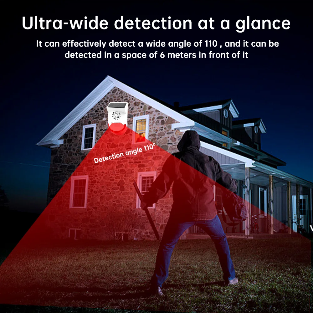 Wireless Remote Controlled Mini Alarm with IR Infrared Motion Sensor Detector & 110dB Loud Siren For Home Security Anti-Theft