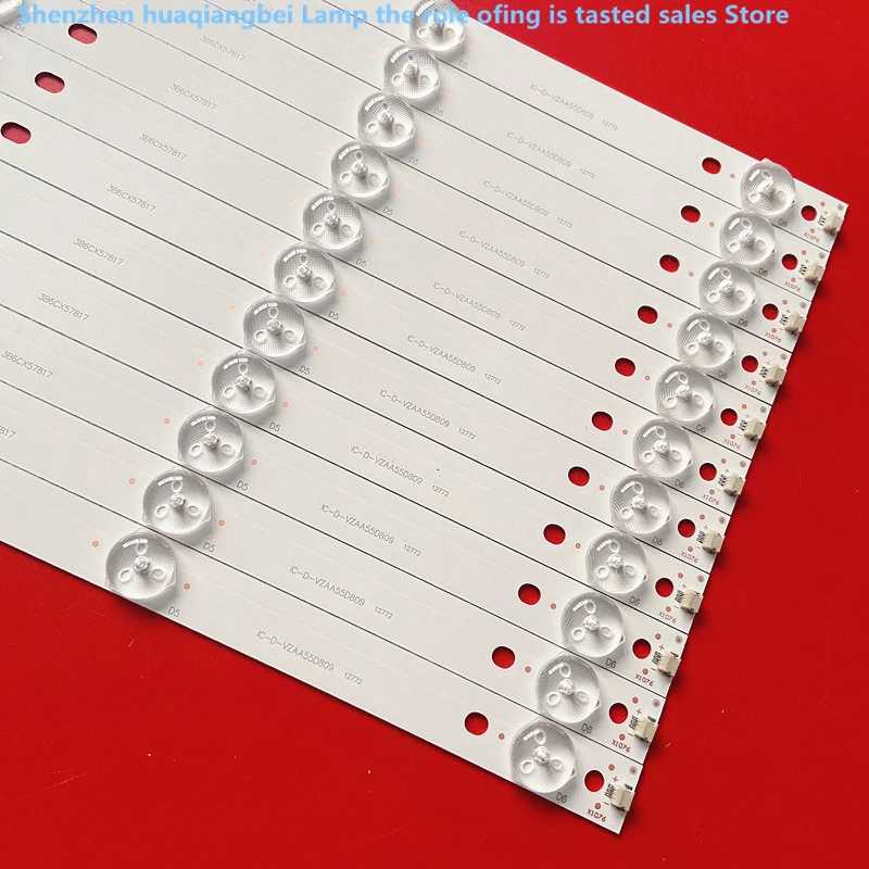 2PIN/4PIN لشريط إضاءة خلفي LED لشاومي L55M5-AZ/AD شريط إضاءة التلفزيون IC-D-VZAA55D809 MI55T20LB_10X5_MCPCB 0981010 AA102