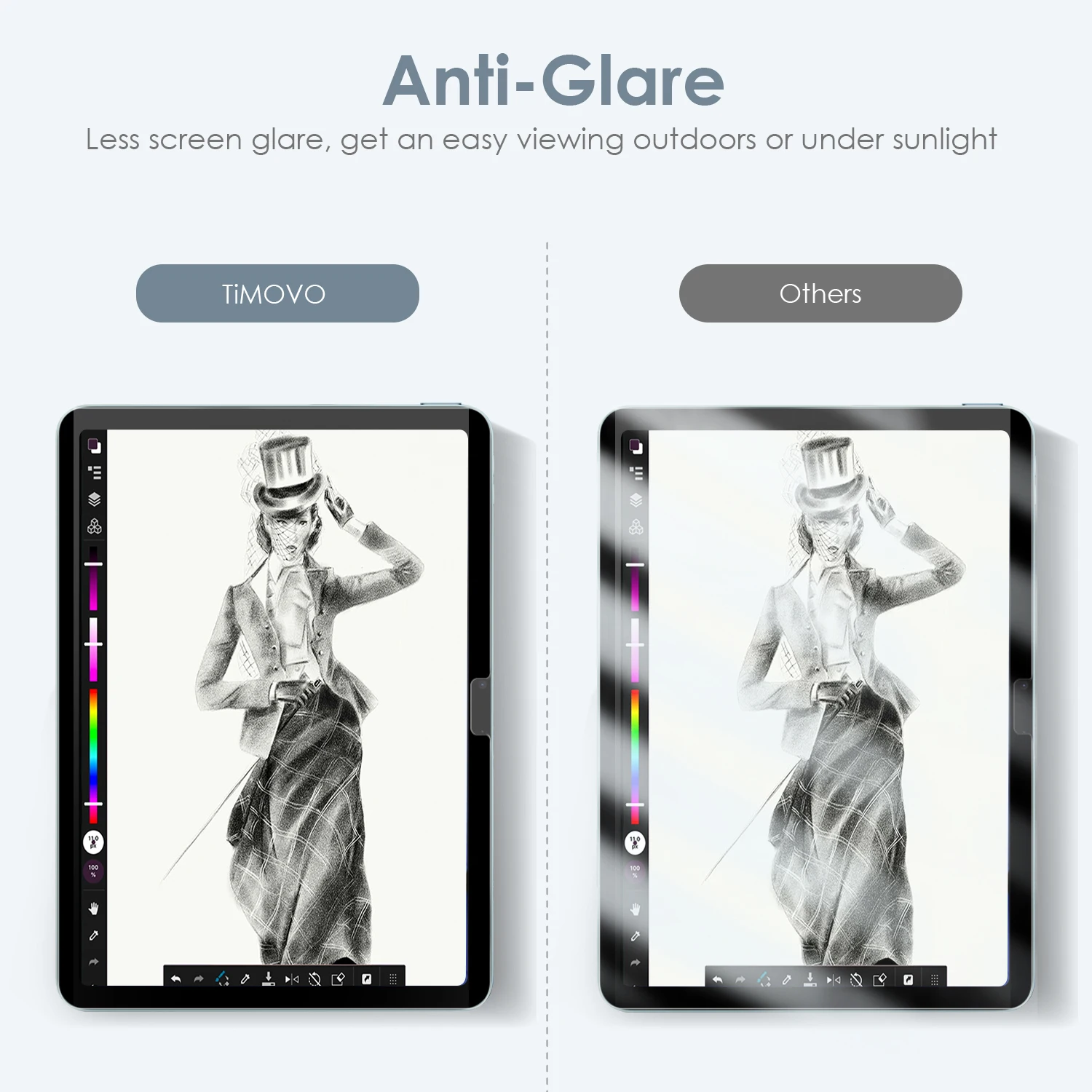 واقي شاشة ورقي مغناطيسي لجهاز iPad Air 11 بوصة (M3/M2-2025/2024) اكتب ورسم مثل فيلم PET الورقي لجهاز iPad Air 11"