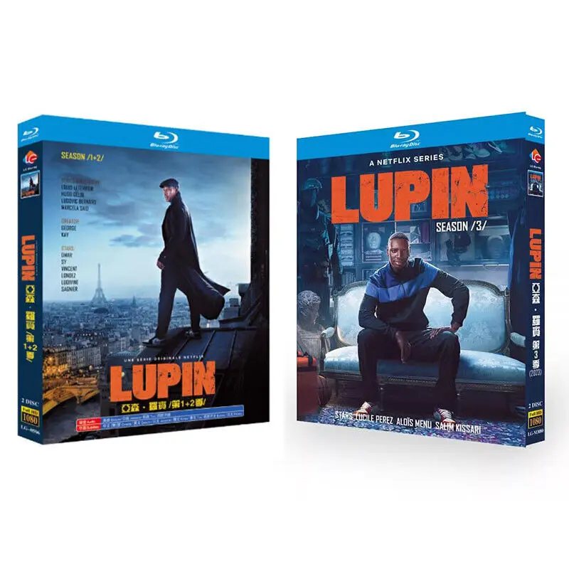 Lupin Season 1-3 (2021) Series 4-Discs Blu-ray disc
