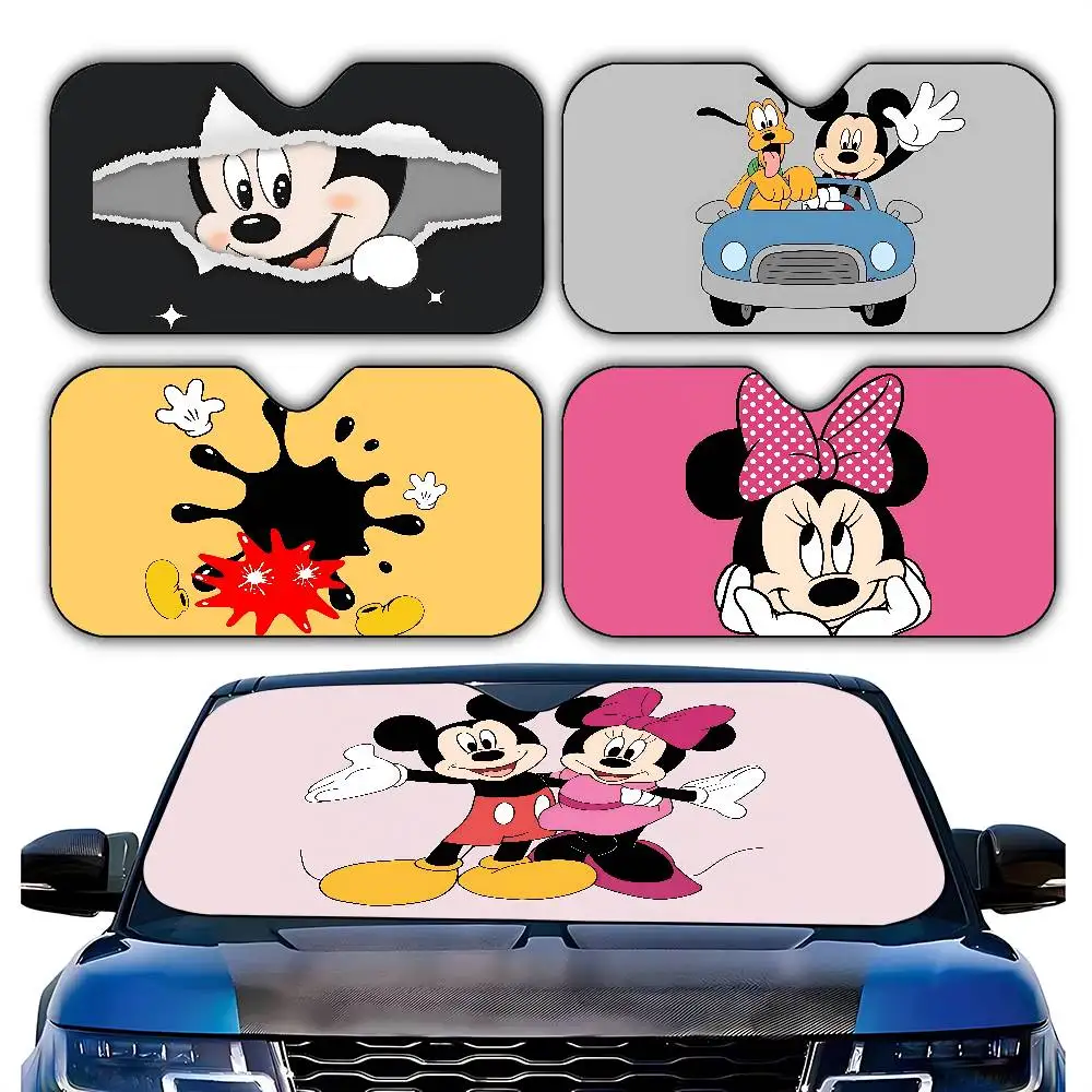 Linda Parasol para Parabrisas con Diseño de Mickey Mouse, Elegante y Moderna, Cubierta para Parabrisas de Auto, Cortina Parasol para Auto