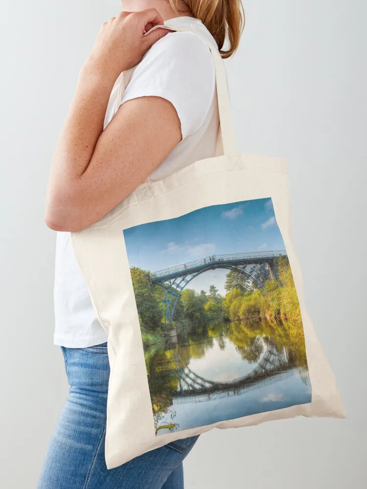 The Ironbridge Shropshire England Tote Bag Cloth bag shopper bag women canvas reusable grocery bags Big women