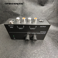 EU PLUG Audio Amplifier PP500 Phono Preamp Preamplifier with Level Volume Control RCA Input Output 1/4\