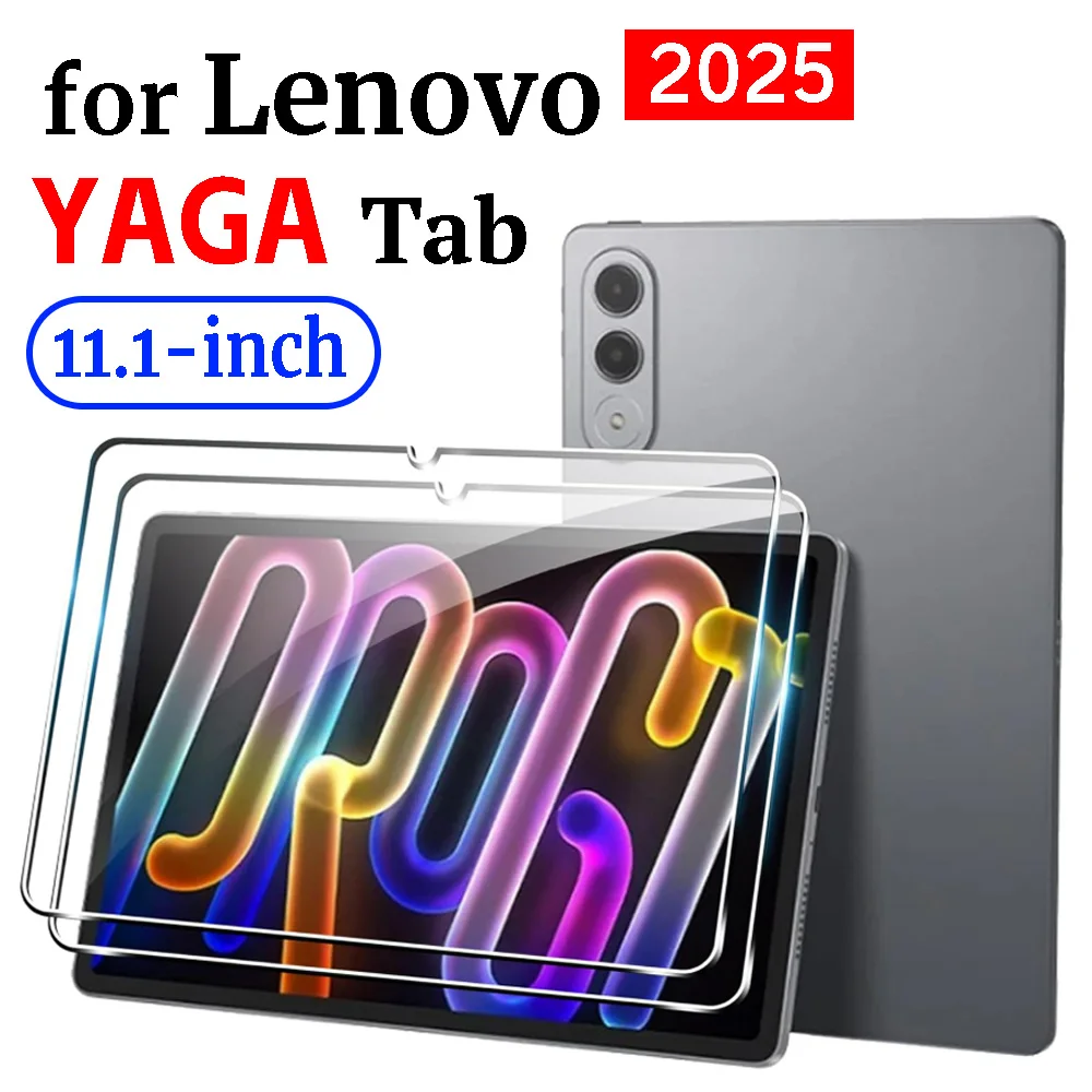 1/2 Uds para Lenovo Yoga Tab 2025 películas de tableta de vidrio templado de 11,1 pulgadas dureza 9H Protector de pantalla antiarañazos para Lenovo Yoga