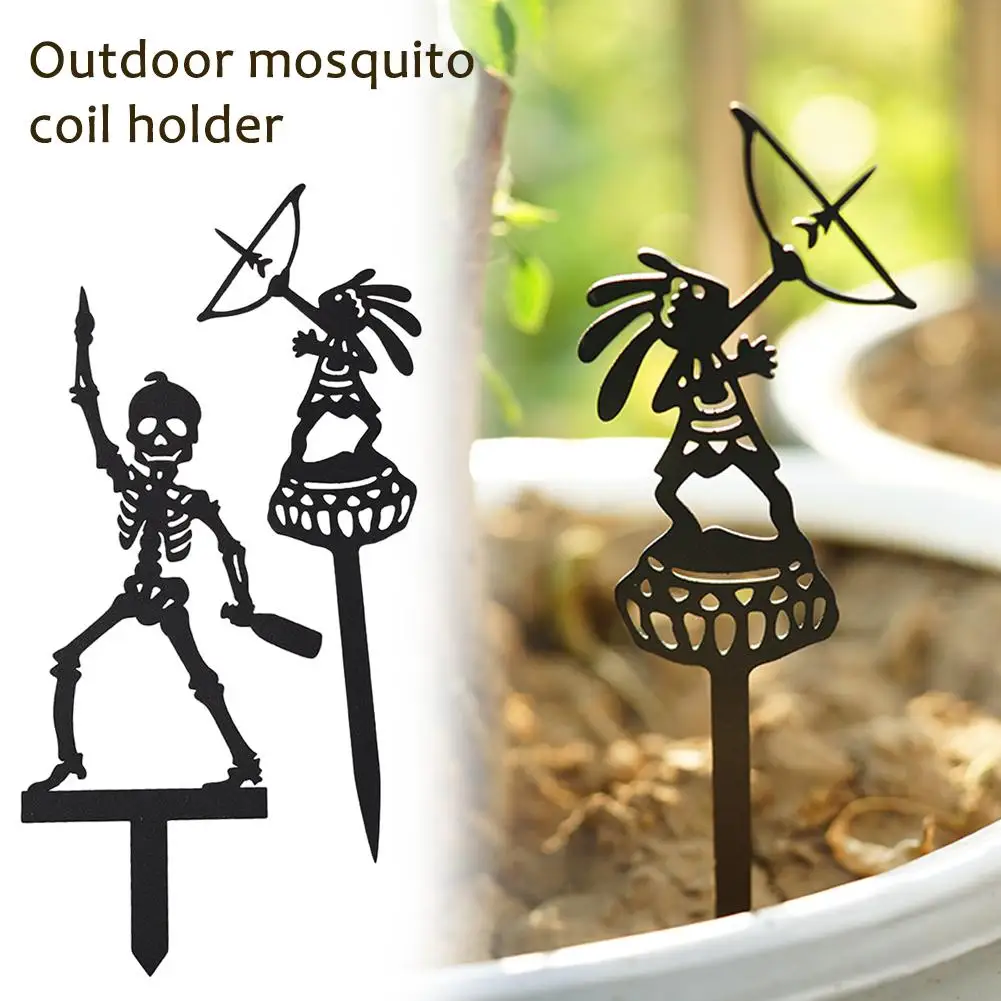 

1/2Pcs Outdoor Mosquito Coil Holder Creative Design Repellent Incense Rack Metal Coil Incense Burners For Fishing Camping G0C2