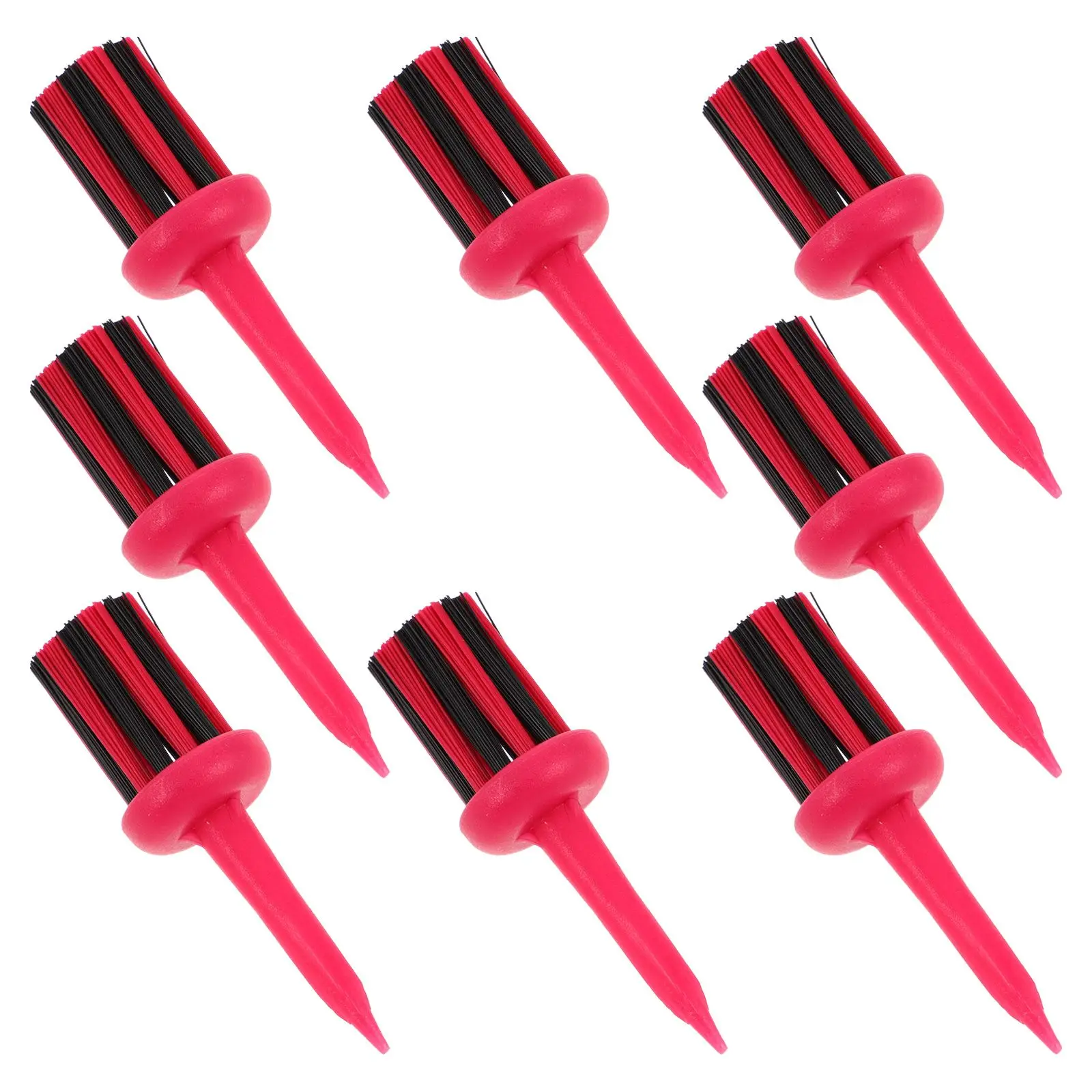 8 Pcs Ball Nail Seat Unbreakable Golf Balls Plastic Tees Holder Replacement Fairway Brush Bristles Golf Spikes St