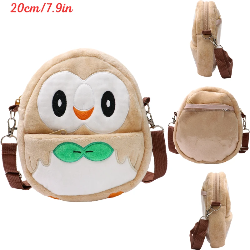 Neue Pokemon Gengar Lucario Mimikyu Snorlax Plüsch-Schultertaschen Spielzeug Kawaii Anime Psyduck Rowlet Pikachu Plüschpuppen Geschenke für Kinder