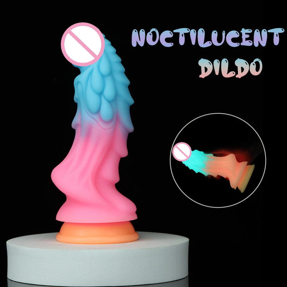 Silicone Luminous Monster Butt Plug para homens e mulheres, Ânus Masturbador, Dilatadores de ventosa, Brinquedos Sexuais Adultos