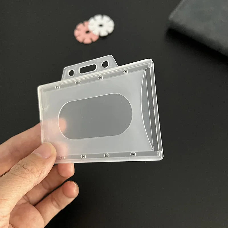 透明な多目的保護カバー、銀行クレジットカードホルダー、看護師の営業許可証、紛失防止保護スリーブ