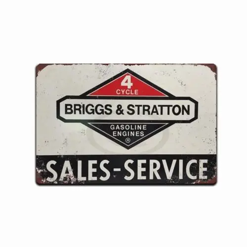 1pc VINTAGE looking Briggs & Stratton  8X12 METAL NOVELTY GARAGE SIGN