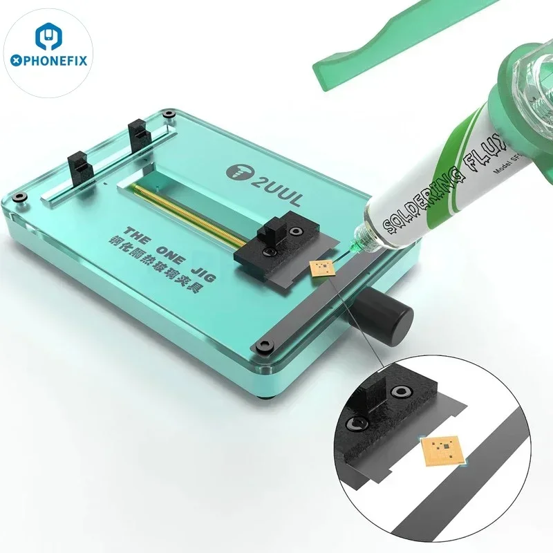 2UUL THE ONE Jig PCB Board Welding Clamp Fixture z odporną na ciepło powierzchnią do naprawy lutowania procesora płyty głównej telefonu komórkowego