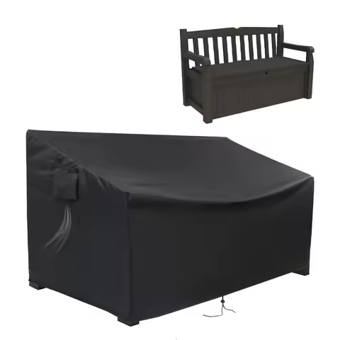 Outdoor Storage Bench Cover, Protective Cover For Bench Deck Box 70 Gallon Waterproof Furniture Protective Accessories Covrs