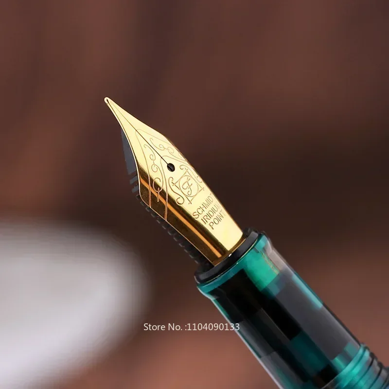 stylo-plume-en-resine-a-motif-damier-mignon-majohn-n7-pointe-allemande-schmidt-no6-f-ecriture-fluide-cadeau-pour-etudiant
