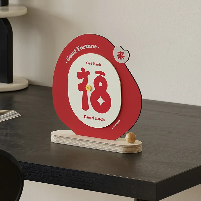 

Figurines Miniatures TV Cabinet Fortune Ornament Entryway Living Room Creative New Year's Housewarming Desktop Decoration Gift