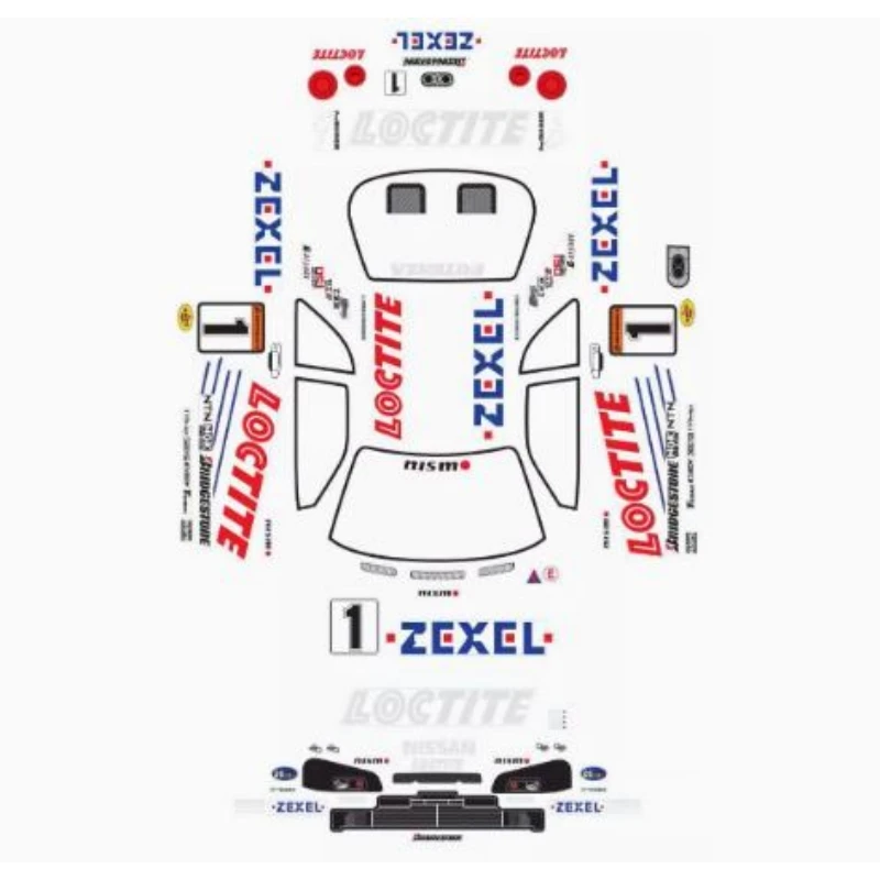 Loctite Decal Sheet for TC034 1/10 Nisan GTR R34 Clear Lexan Body