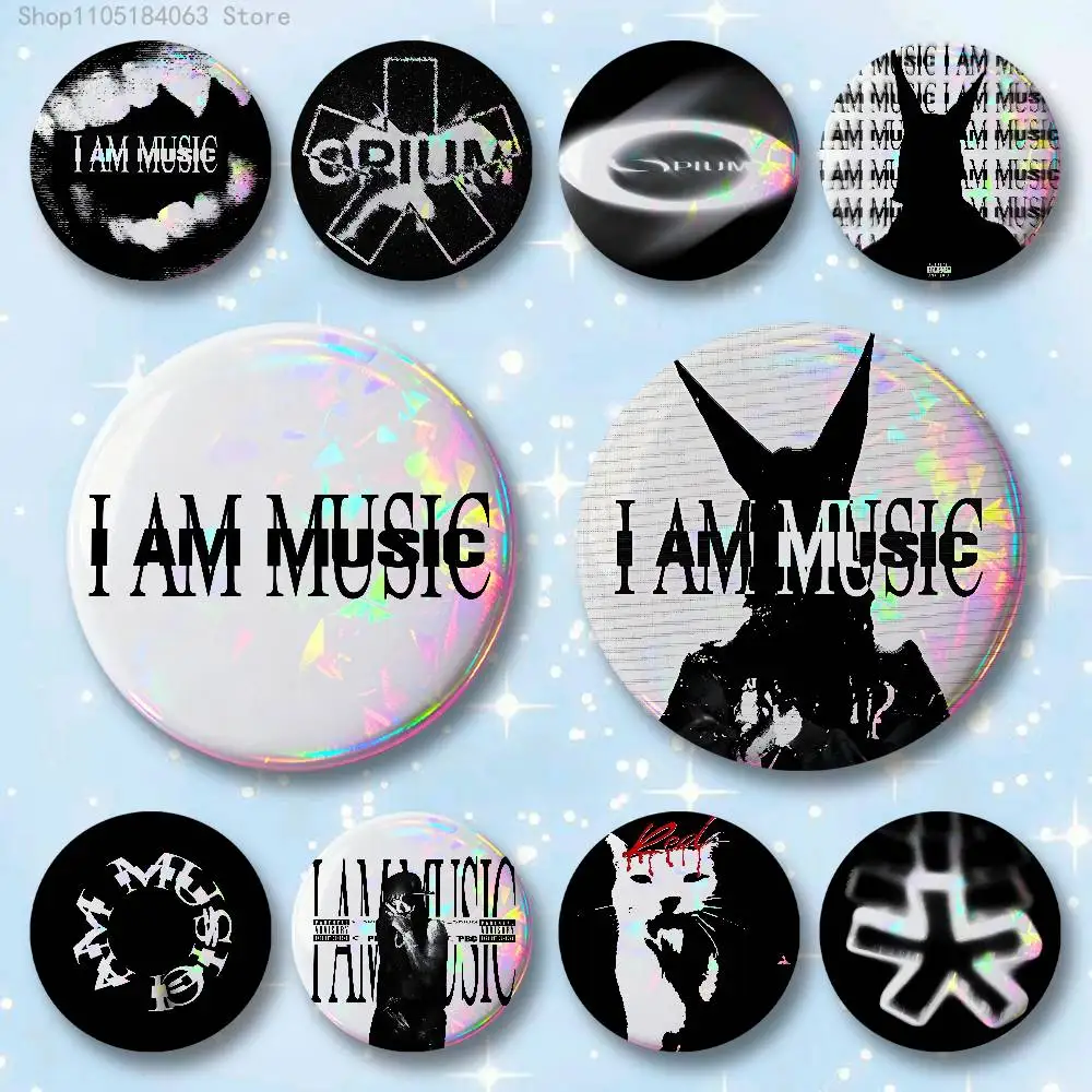 

P-Playboi C-Carti Music Opium Custom Badges 75mm 44mm 25mm Brooch Backpack Hat Enamel Pins Accessories Toys Gifts