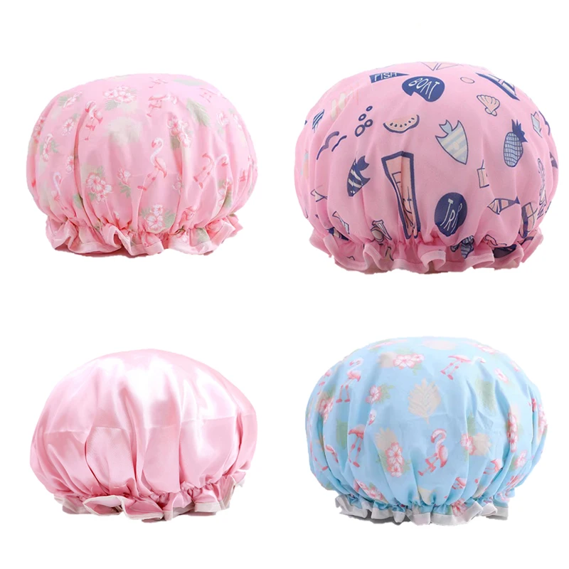 1 Pcs Shower Cap Waterproof Bathing Household Long Hair Shower Dry Hair Cap Kitchen Fume Prevention Sanitary Hat