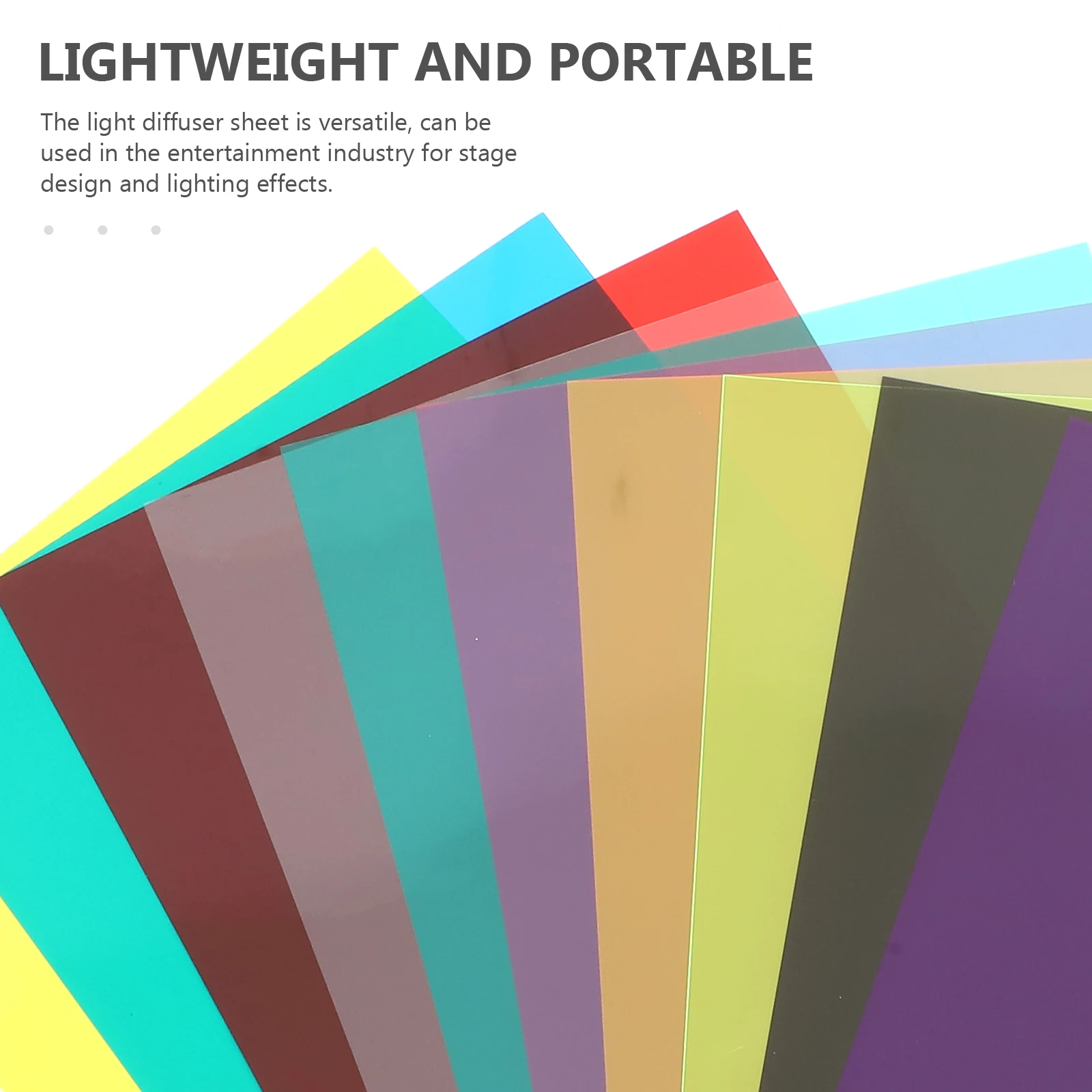 

10pcs PVC Film Color Overlays Transparent Light Gel Filters High Transmission Color Stability Correction Sheets for Photo