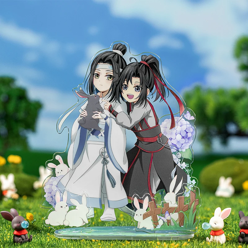 Anime grandmaster de cultivo demoníaco wuxian wangji mdzs bonito kite cena acrílico suporte modelo placa cosplay mesa decoração brinquedo