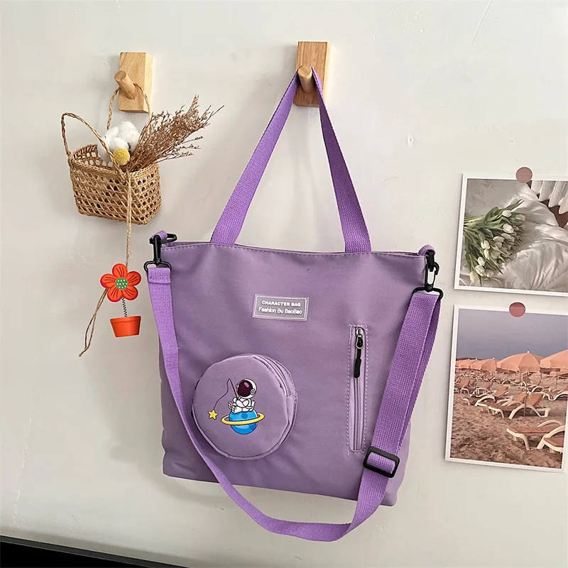 Sac à bandoulière simple de style coréen pour élèves du primaire et du secondaire, petit sac décontracté frais et mignon pour filles