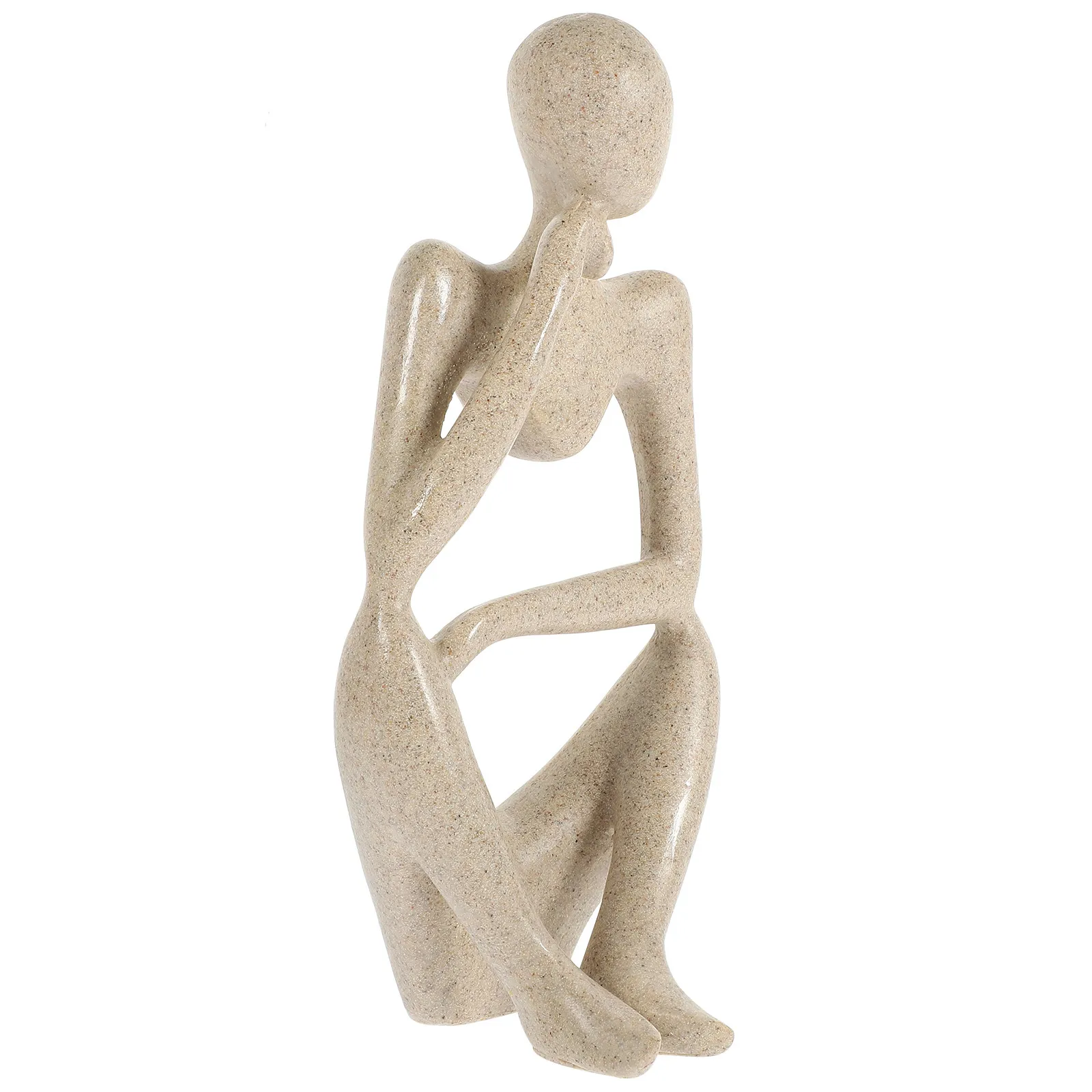 Modern Abstract Thinker Sculpture Resin Minimalist Statue Home Office Desk Living Room Decor Shelf Coffee Table Centerpiece