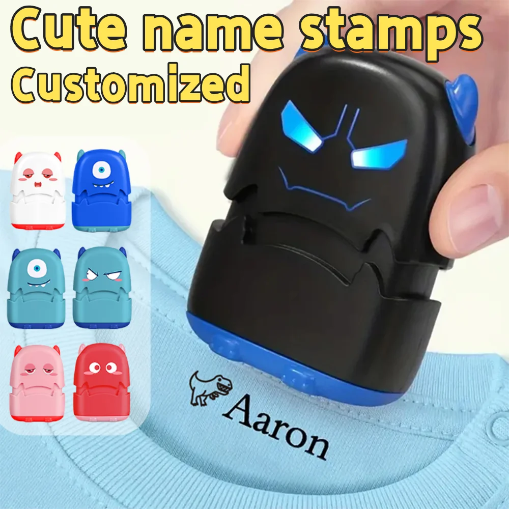 

Customized children's name stamp,personalized waterproof stamp for clothing,Men's and women's personalized ink pad stamps
