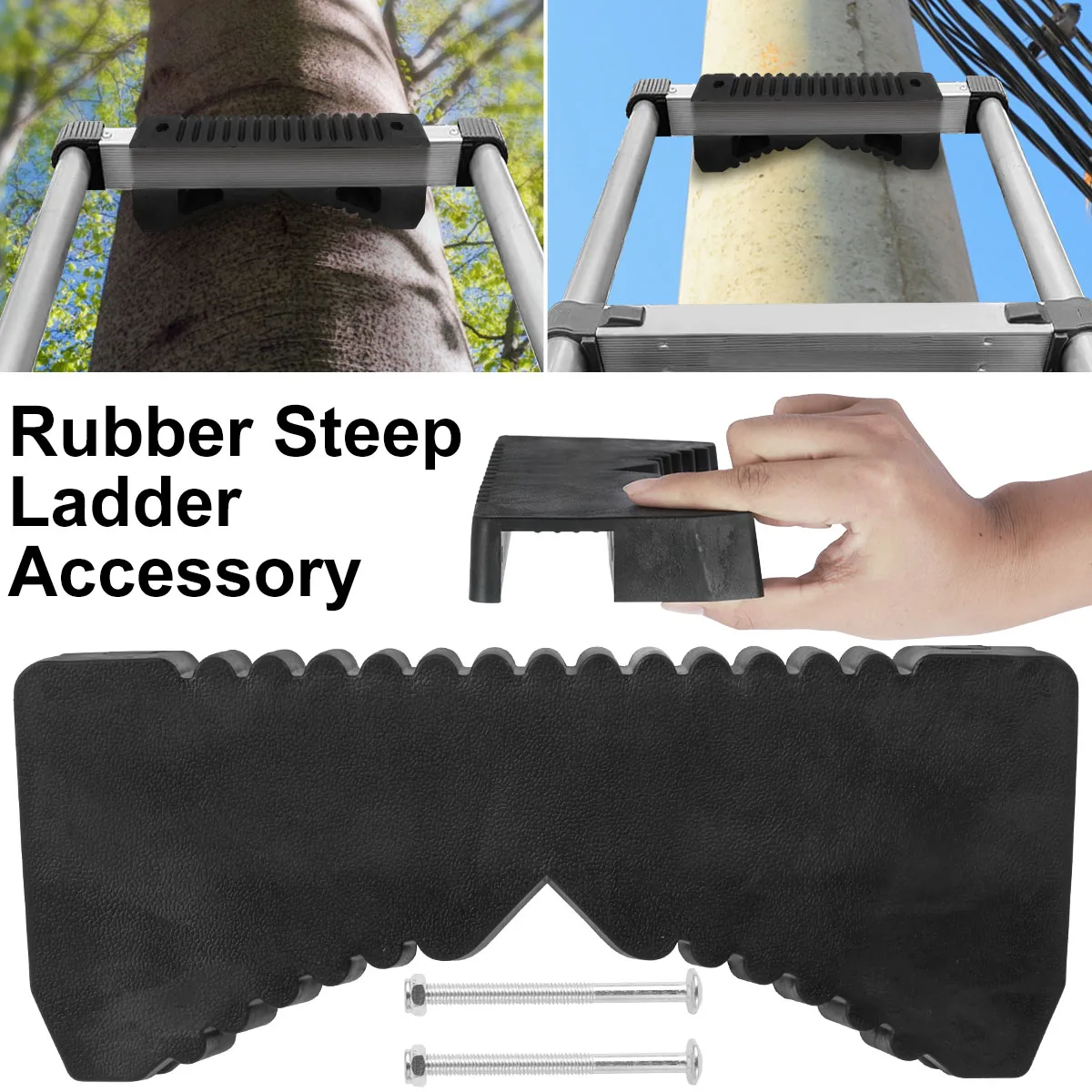 Rubber Steep Ladder Accessory Anti-Slip Ladder Stabilizer Sturdy Ladder Rail Scratch Protection Rubber Durable Ladder Accessory