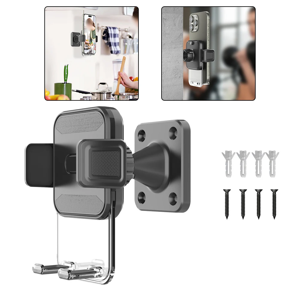 

For Versatile Wall Mount Holder For Smartphones: 360° Adjustable Metal Design For Smartphones Ranging From 4.7 To 7.2 Inches