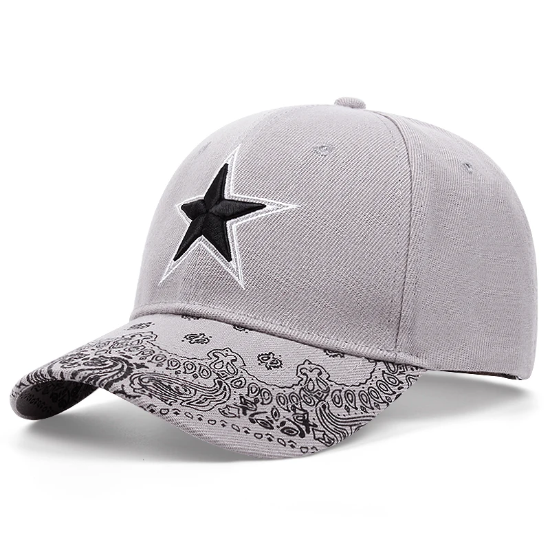 Fashion Five-pointed Star Baseball Caps For Men Summer Breathable Snapback Sport Visor Hat Casual Kpop Dad Trucker Cap Male