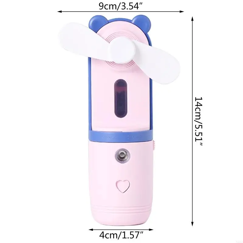 Quạt làm mát nhỏ quạt cầm tay cầm tay với máy phun nước thông gió mini N58D