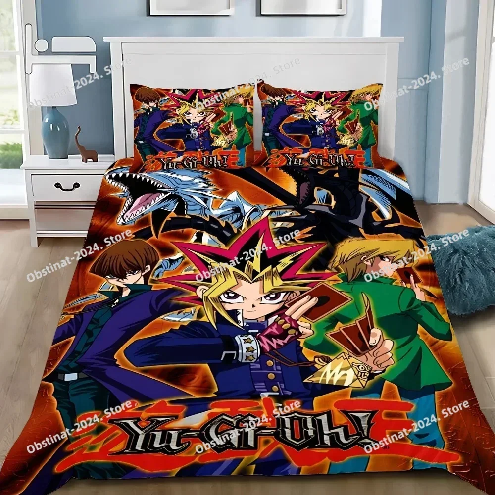 Yu-Gi-Oh Pharaoh Atem Bedding Set Printed single Comforter Quilt Bed Cover Duvet Cover Pillow Case 3 Pieces Sets Kids Adult Size