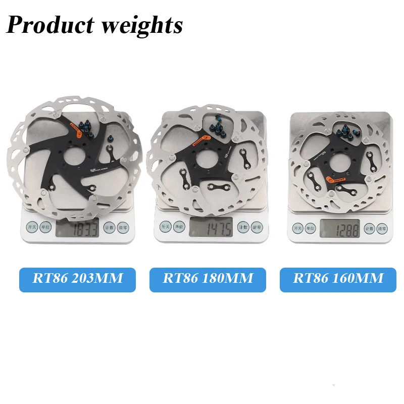 Shimano XT SM-RT86 Brake Disc Rotor Ice Technology Brake Disc 6 Bolt RT86 160mm 180mm 203mm For MTB Bike Accessories Disc Rotor