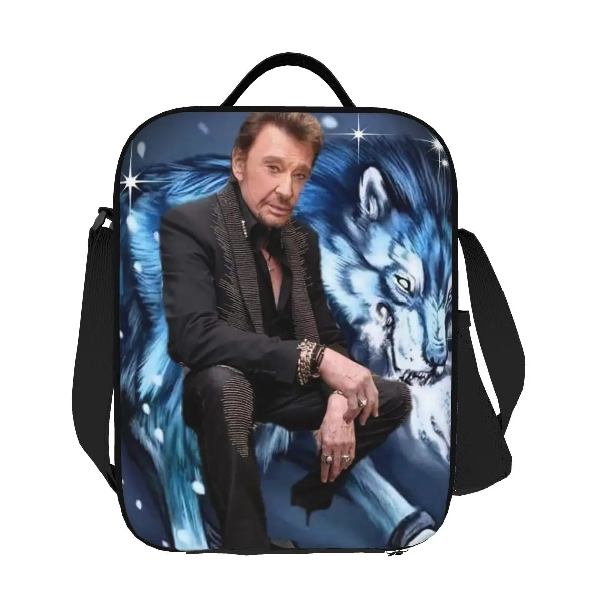 

Изготовленная на заказ термоизолированная сумка для обеда Johnny Hallyday для женщин, французская французская певица, многоразовый контейнер для обеда, коробка для еды Bento
