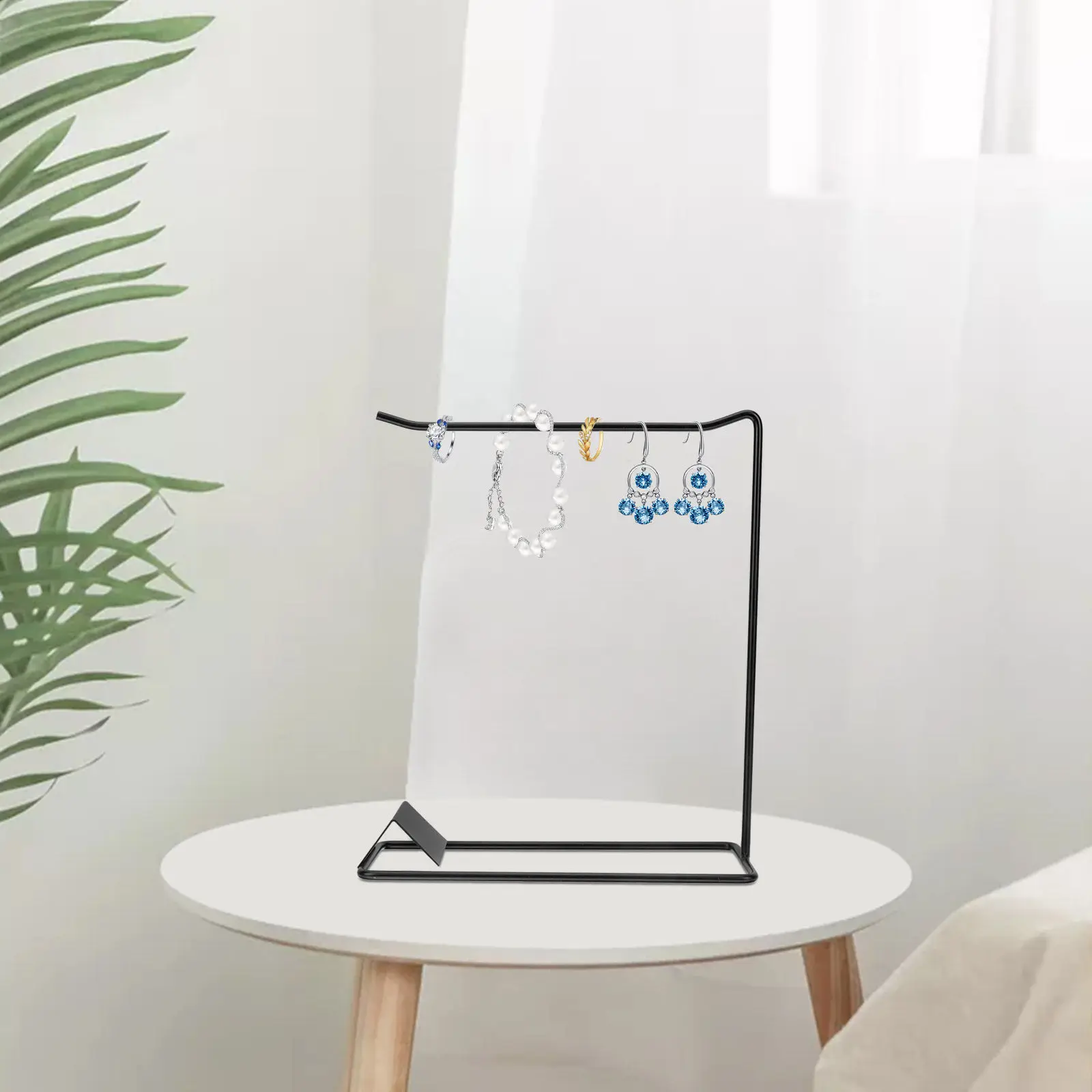 

Металлическая подставка-органайзер для украшений: прочный держатель для серег, подставка для хранения ожерелий и браслетов, демонстрационная железная подставка для колье