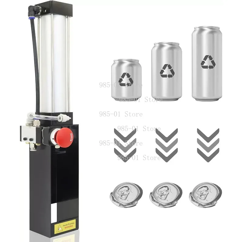 Heavy Duty Pneumatic Can Crusher 12oz 16oz Air Press for Aluminum Can Recycling view 2