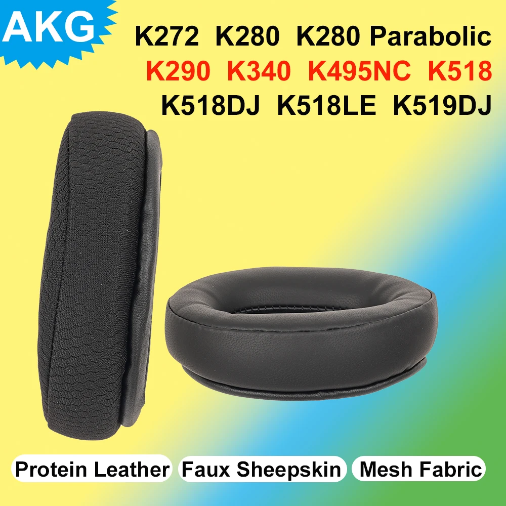 Novas Almofadas de Ouvido Macias para Fones de Ouvido AKG K272 K280 K290 K340 K495NC K518 K518DJ K518LE K519DJ - Substituição