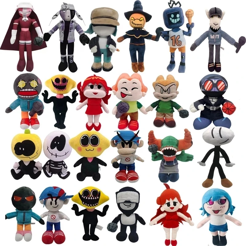 

New Friday Night Funkin Plush Toys Hot Game Spooky Month Skid and Pump Sarv Ruv Garcello Soft Stuffed Dolls Children Gift