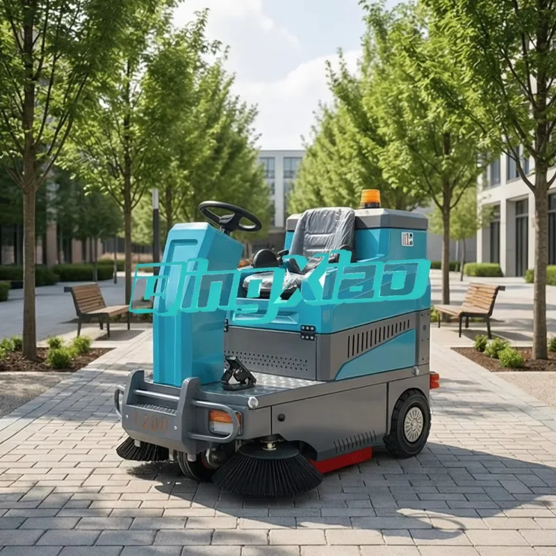BS1600 Ride On Industrial Floor Sweeper School Road Sweeping Vehicle Commercial Electric Street Cleaning Machine Heavy Duty Tool