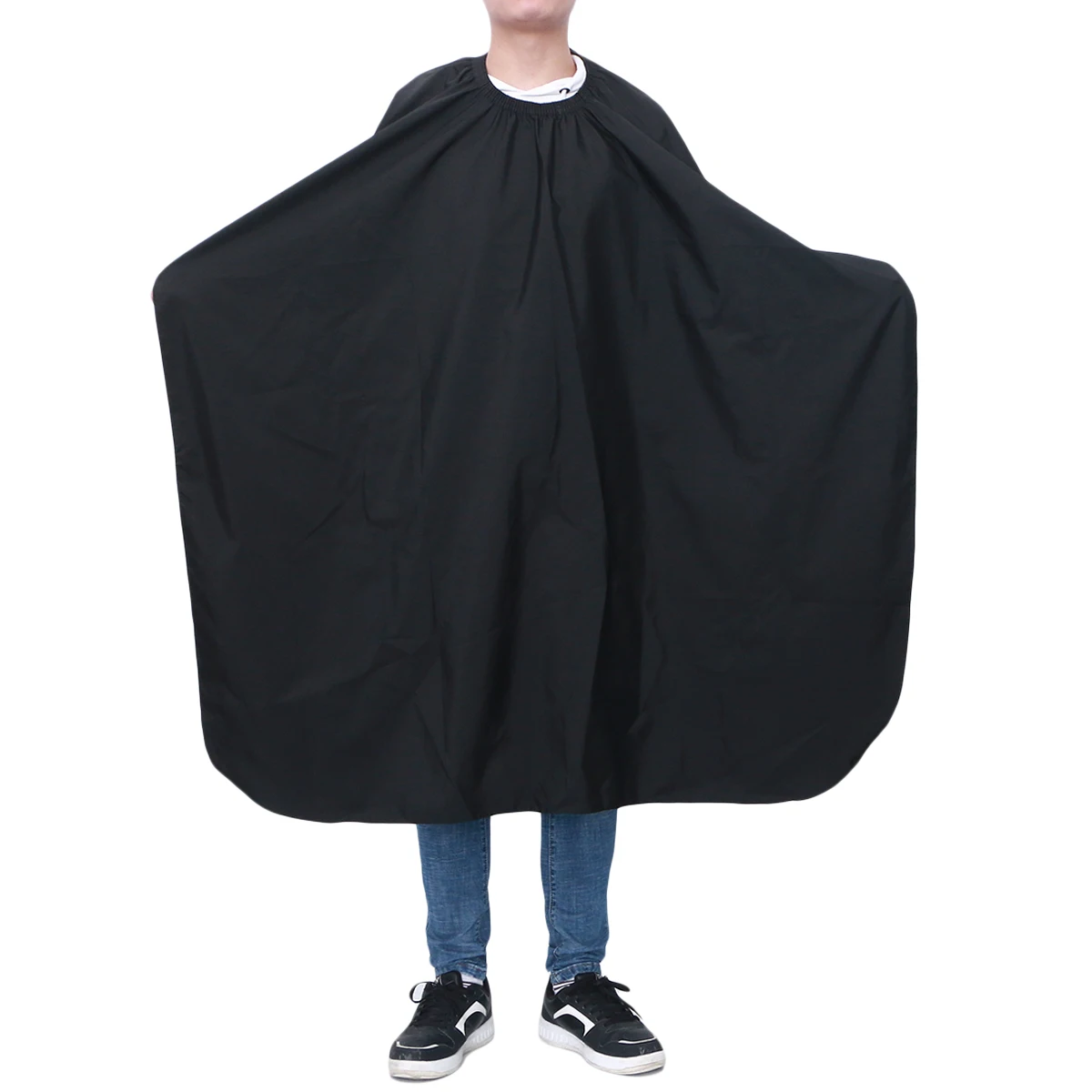 

Waterproof Hairdressing Cape Black Lightweight Durable Haircut Apron Adjustable for Hair Salon Home Hairdressing Cape
