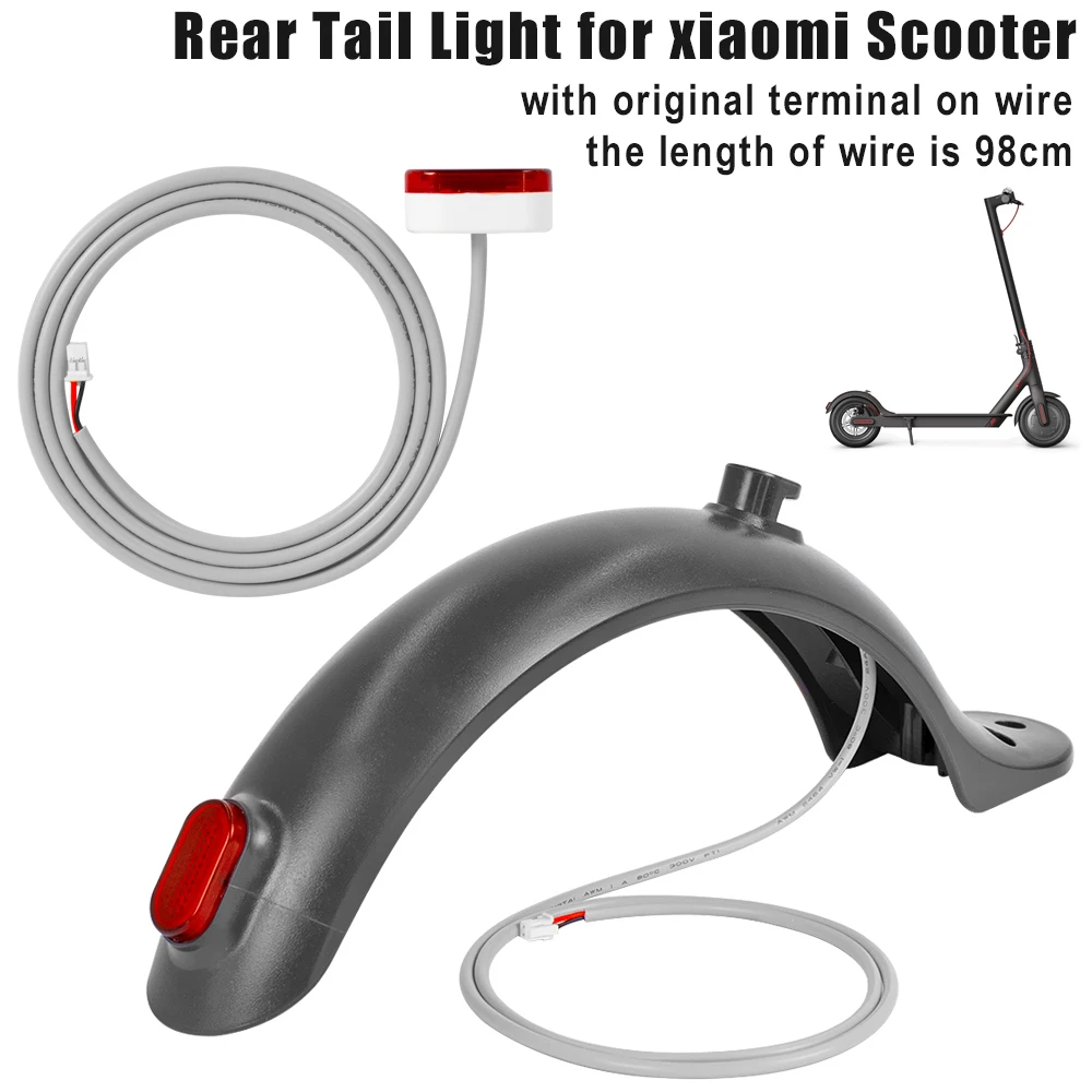 Rear Fender LED Safety Warning Brake Light For Xiaomi Electric Scooter Tail Lights Bird Lamp Stoplight Replacement Accessories