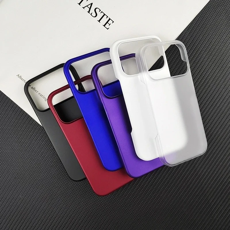 Simple Solid Color Ultra-thin Matte Hard Phone Case For Apple IPhone 17 Pro Max 17Air Frameless Shockproof PC Back Protect Cover