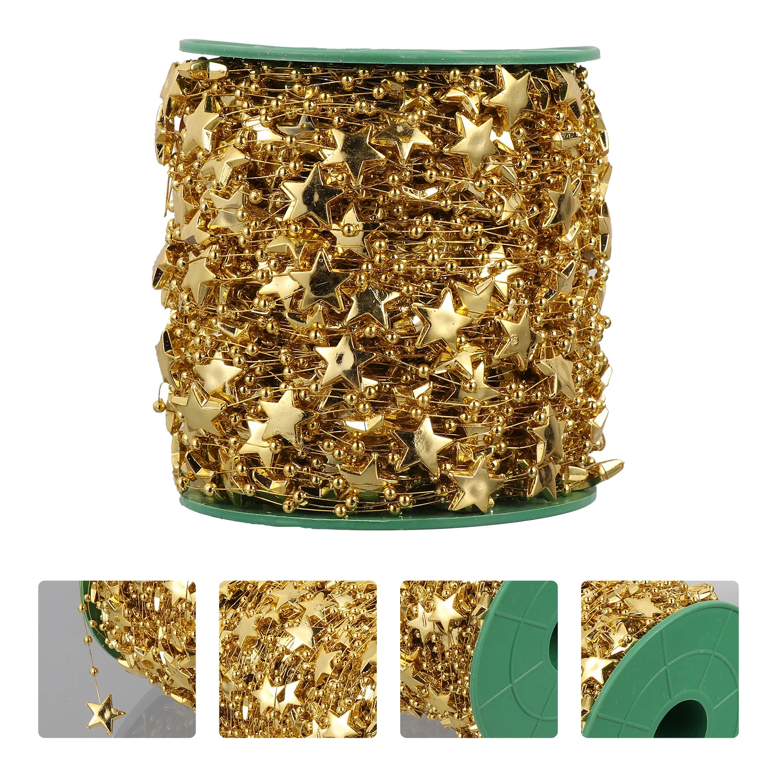 

1 Roll Pentagram Shaped Bead Chain Ribbon Diy Decoration For Wedding Party Birthday Gift Wrapping Festive Decor Craft Sewing