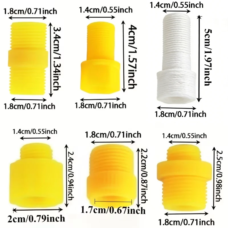 Spray Nozzle Adapter Kit Durable Hose Connector Leak-Proof Adapter for Backpack-Type Agricultural Sprayer Irrigation Accessories